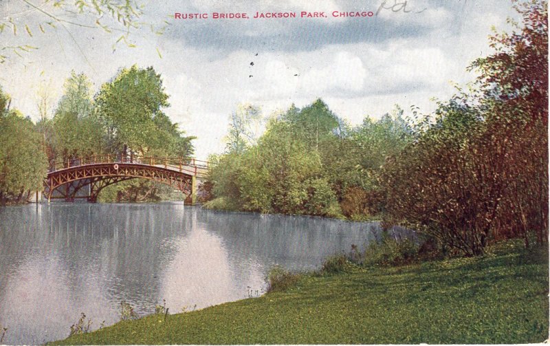 US    PC2491  RUSTIC BRIDGE, JACKSON PARK, CHICAGO, ILL