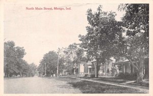 Mongo Indiana North Main Street B/W Lithograph Vintage Postcard U2649