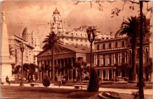 Argentina Buenos Aires Railway Building Vintage Postcard C073