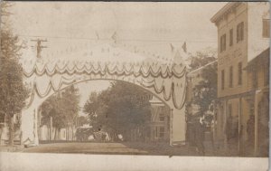 Westminster Maryland RPPC Patriotic Celebration Central Hotel Scene Postcard A30