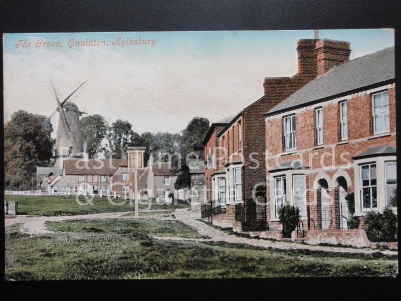 Aylesbury: Quainton, The Green c1912 showing Windmill & George & Dragon Pub