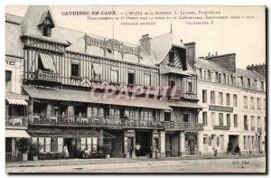 Caudebec-en-Caux Old Postcard L & # 39hotel Navy