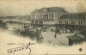 france, LIMOGES, Gare de Bénédictins, Railway Station (1903) Postcard