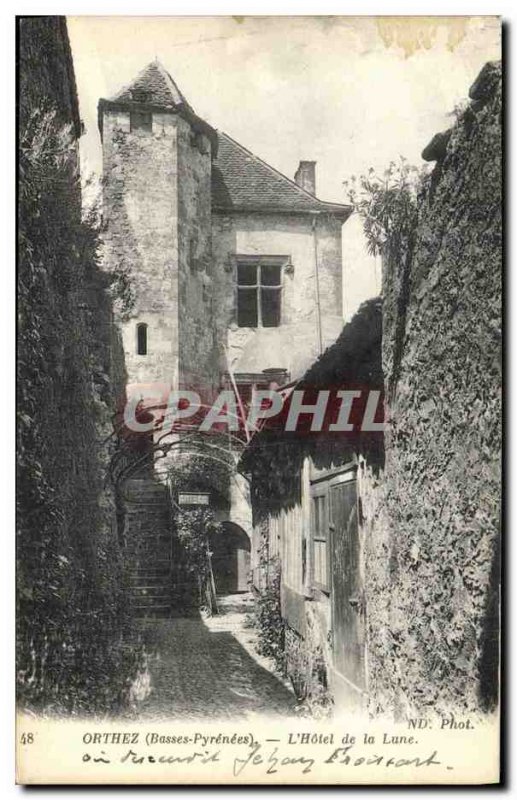 Old Postcard Orthez The Hotel Moon