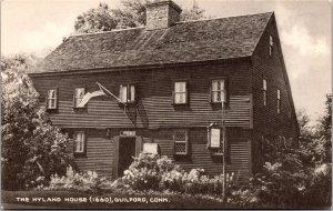 Vtg Guilford Connecticut CT Hyland House 1930s View Postcard