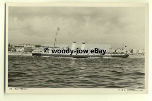 f0011 - P&A Campbell Paddle Steamer - Britannia - postcard