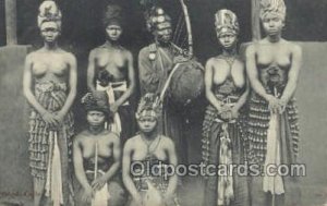 Bondo Girls African Nude Postal Used Unknown light crease left bottom corner