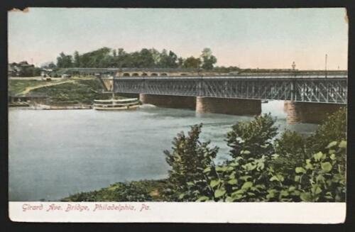 Girard Ave Bridge Philadelphia PA Photo & Art Postal Card Co 401 