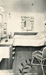 Pacific & Orient Line - Chusan, First Class Single Berth Cabin - RPPC