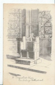 Kent Postcard - St Augistine's Chair - Canterbury Cathedral - Sketch    ZZ3372