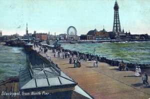 Lancashire Postcard - Blackpool From North Pier  SW18159