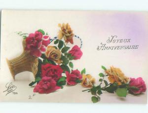 tinted rppc c1910 BEAUTIFUL FLOWERS AC8909