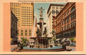 Ohio Cincinnati Fountain Square Tyler-Davidson Fountain Looking West