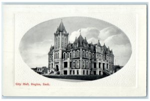 c1910 City Hall Regina Saskatchewan Canada Embossed Antique Postcard