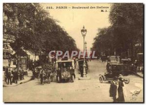 Old Postcard Paris Boulevard of the Italians