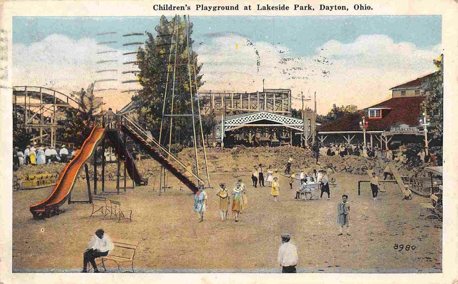 Childrens Playground Lakeside Amusement Park Dayton Ohio 1920 postcard |  United States - Ohio - Other, Postcard / HipPostcard, image size:1600x994