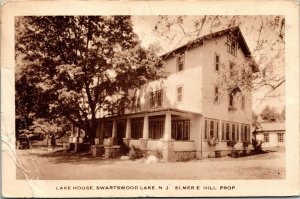 Vtg 1929 Lake House Swartswood Lake New Jersey NJ Elmer Hill Prop Postcard
