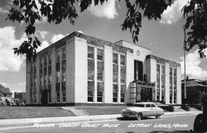 Detroit Lakes Minnesota Becker Court House Real Photo Antique Postcard K55503