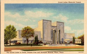 Grand Lodge of Texas, Ancient Free and Accepted Masons Waco TX Postcard L54