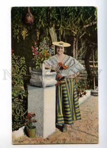 232970 FRANCE Cote-d'Azur native peasant girl Vintage postcard