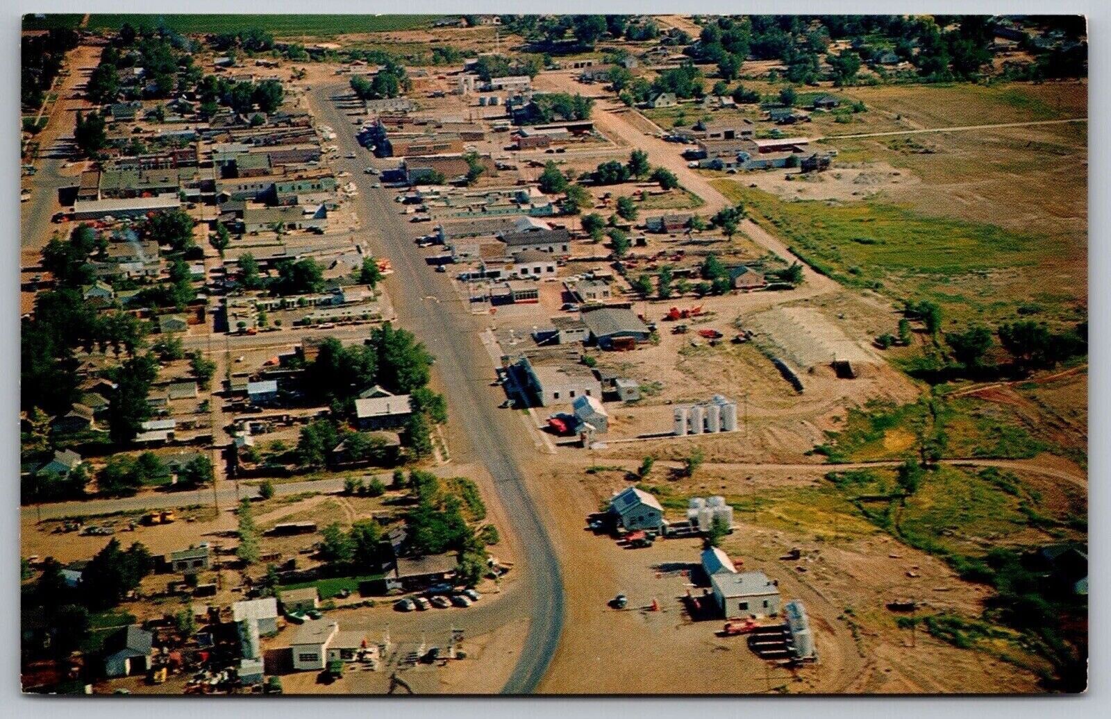 Aerial View Roosevelt Utah Uintah Basin Old West Great Ute Indian VNG Postcard Asia & Middle
