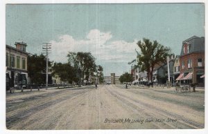 Brunswick, Me, Looking Down Main Street