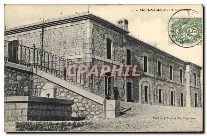 Old Postcard Mont Ventoux Observatory