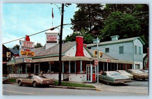 Gatlinburg Tennessee TN Postcard Chimney House Restaurant c1960 Vintage Antique