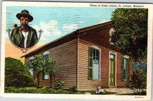 Postcard HOUSE SCENE St. Joseph Missouri MO AK5560