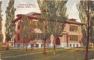 F27/ Nampa Idaho Postcard c1910 Lakeview School Building