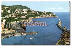 Old Postcard La Cote D & # 39Azur Nice panorama of the harbor and Mont Boron ...