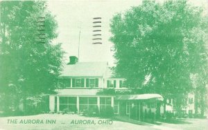 Ohio Aurora Picturesque Inn roadside Green tint Postcard 22-2061