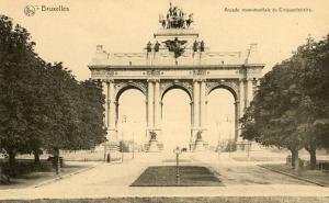 Belgium - Brussels. Arch Monument of Cinquantenaire. 5oth Anniversary of Inde...