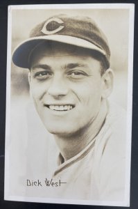 Mint USA Real Picture Postcard RPPC Cubs Baseball Player Dick West