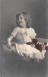 Little girl with flowers Child, People Photo 1911 