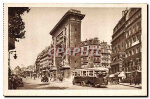 Old Postcard The Small Tables Grands Boulevards Paris Porte Saint Denis Boule...