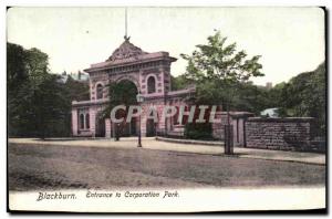 Postcard Former Blackburn Entrance to park Corporation