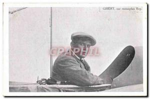 Old Postcard Jet Aviation Gibert on monoplane Rep