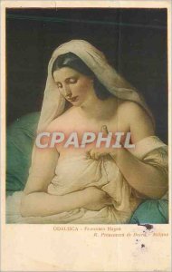 Postcard Old Odalisca Francesco heyaz Pinacoteca di Milano Brerd