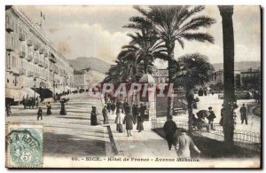 Nice - Hotel de France - Avenue Massena - Old Postcard