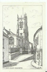 Dorset Postcard - St. Mary's Church - Beaminster - Ref TZ7226