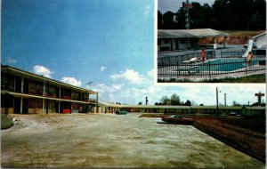 Vtg Duffys Motel & Restaurant Old Cars Calhoun Georgia GA Roadside Postcard