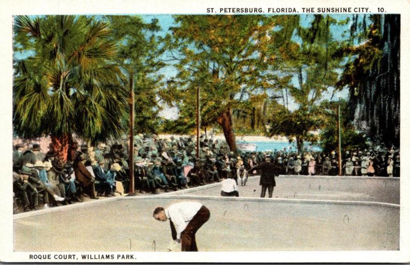 Florida St Petersburg Williams Park Roque Courts 1925 Curteich