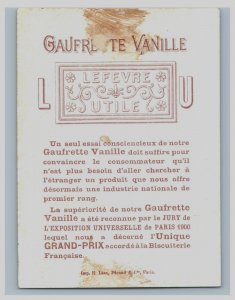 1890s Art Nouveau Lefevre Utile Gaufrette Vanille Alfons Mucha French F148