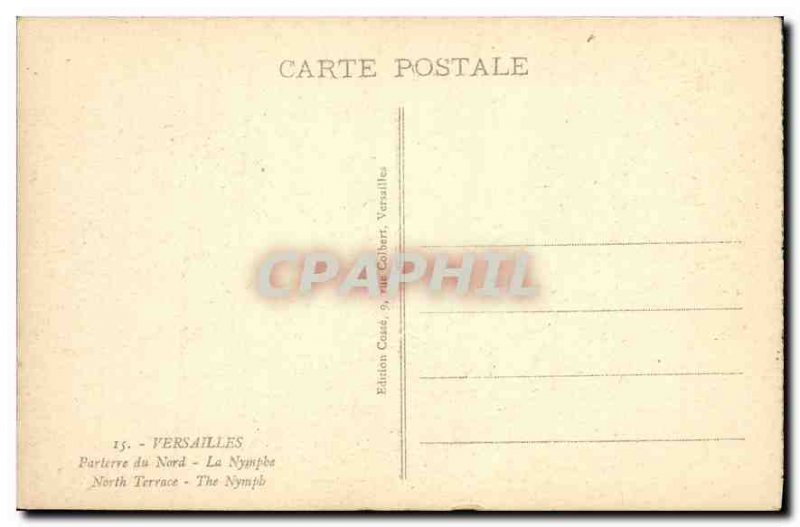 Old Postcard Versailles Parterre North Nymph