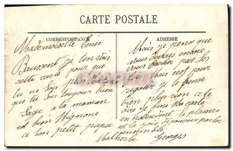 Old Postcard Statue Bordeaux Gambetta and the Allees de Tourny