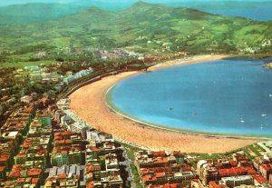 Vintage Postcard Vista Aerea Seen From Above San Sebastian Spain Ediciones Pub,