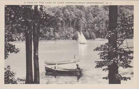North Carolina Greensboro A View Of The Lake At Camp Herman Near Greensboro A...