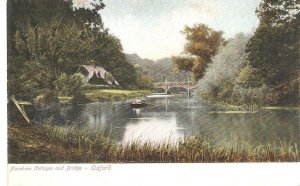 CE0067 uk england oxford oxfordshire nuneham cottage and bridge river boat