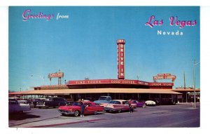 NV - Las Vegas. Round-Up Drive-In Restaurant, Diner ca 1950's